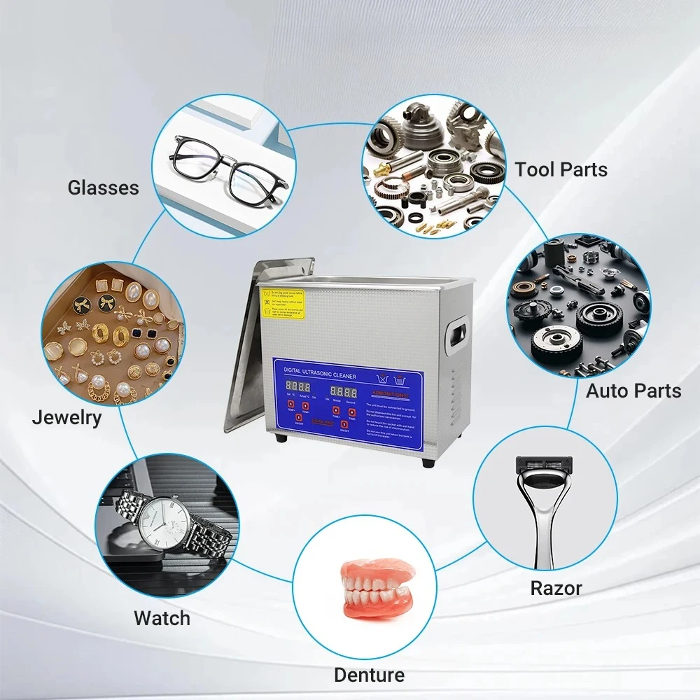 For Ultrasonic Cleaner Ultrasound Cleaner Portable Ultrasound Cleaning Machine Multifunction 2L-3L Diswasher Home Appliance