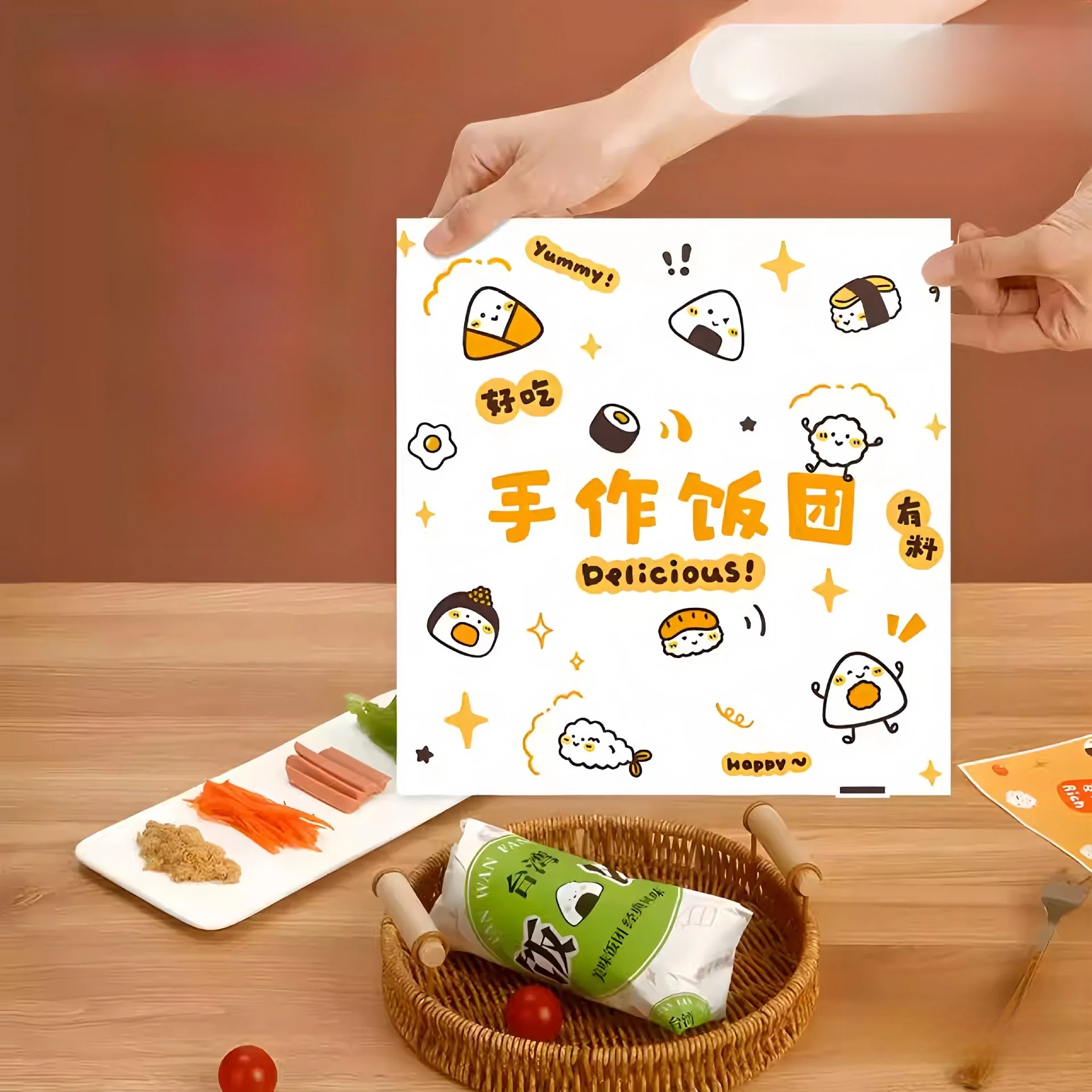 commercial-microwaveable-rice-cake-seaweed-purple-rice-packaging-paper-sushi-burger-taiwan-rice-paper-food-packaging