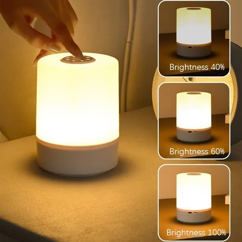 Led أضواء ليلية السرير عكس الضوء شحن سطح المكتب مصابيح الليل غرفة نوم السرير إضاءة للتزيين اللمس القراءة مصابيح طاولة Led