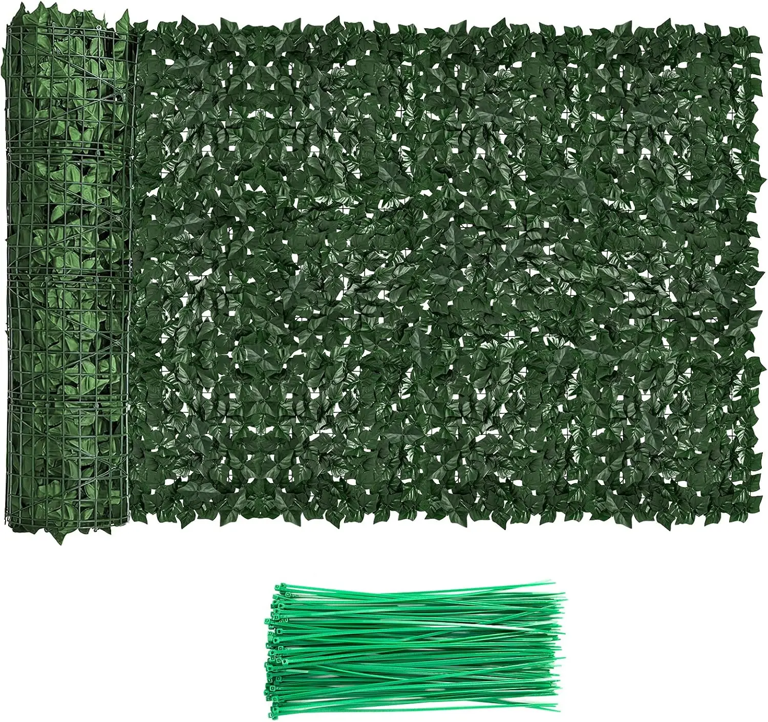 Faux Ivy Fence Privacy Screen Outdoor Expandable Artificial Greenery Roll Fake Hedge Wall Patio Green Plastic Leaf Plant Vine