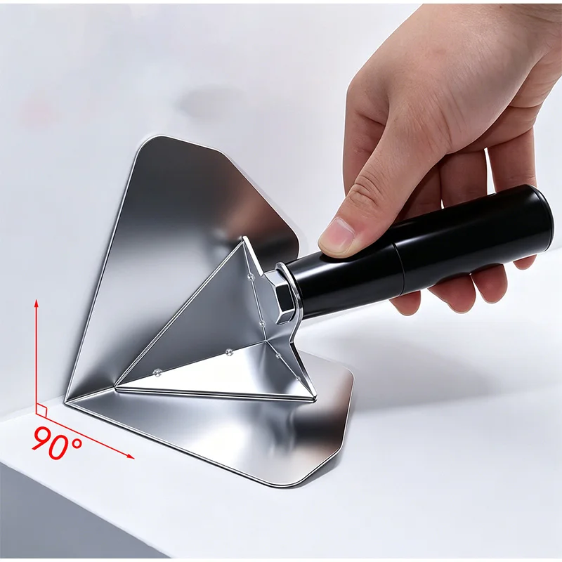 Stainless Steel Corner Trowel 90 Degree Internal External Drywall Plaster Finishing Tool Easy for Wall Angle DIY Construction