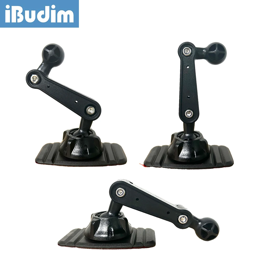 iBudim Upgrade Double 360 Rotation Car Dashboard Cellphone Holder Sticker Base 17mm Ball Head Car Phone Mount Accessories