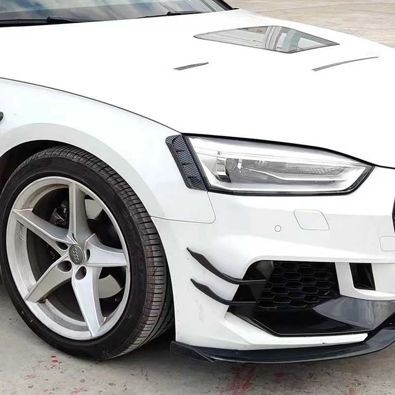 For Audi A5 S5 S-line 2017-2022 High Quality ABS Car Headlight  Rear Light Trims Eyelid Eyebrows Glossy Black Carbon Fiber Look