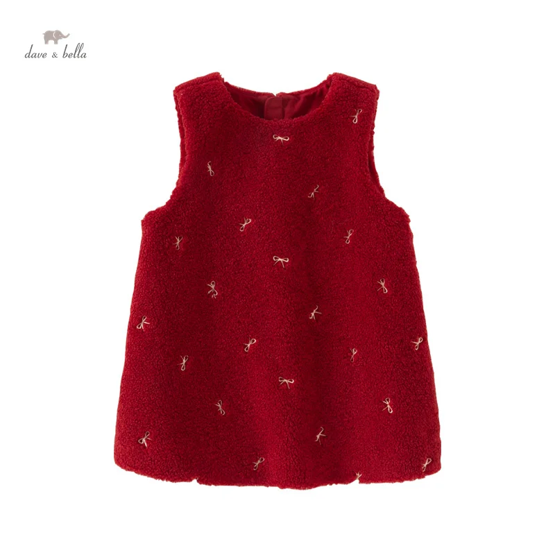 Dave Bella Girls Baby Princess Dress New Autumn Winter Charm Cute Children Long Sleeved Christmas Party Dress DB4242946