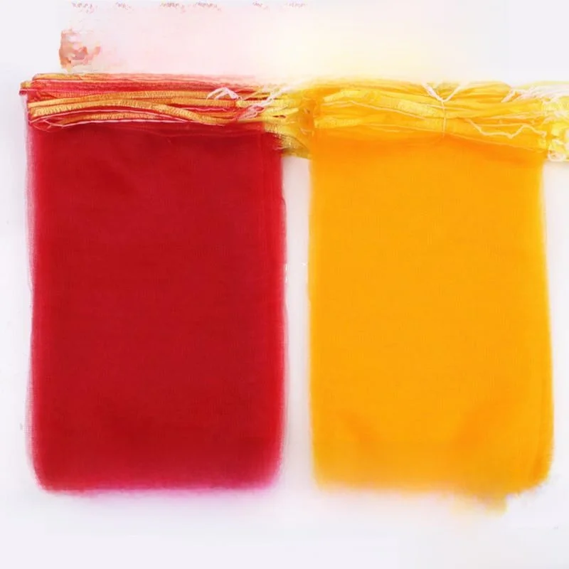 大型ナイロン製ポテト・オニオンネットバッグ、織り果物袋、中空トートバッグ、収納整理用、家庭用