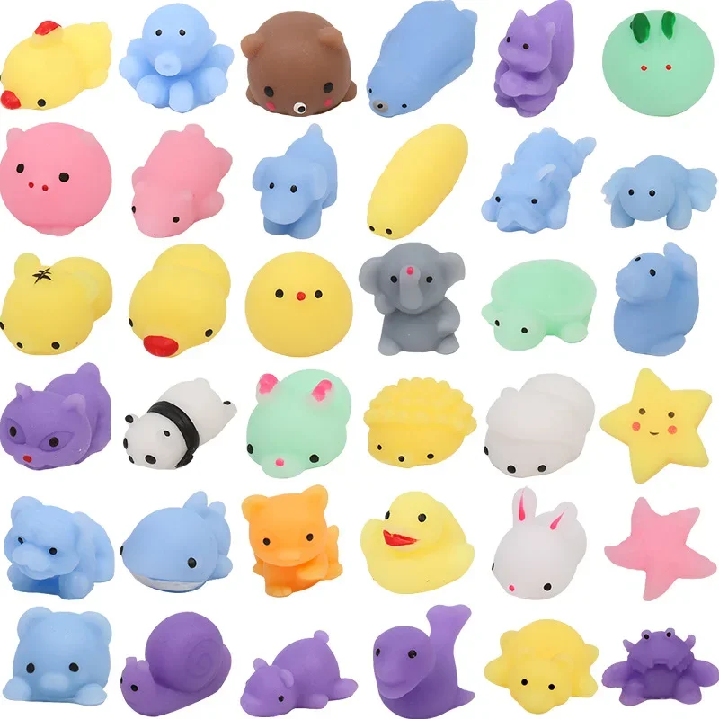 20Pcs Kawaii Squishies Mochi Anima Squishy Toys for Kids Antistress Ball Squeeze Favors Stress Relief Toys for Birthday Supplies