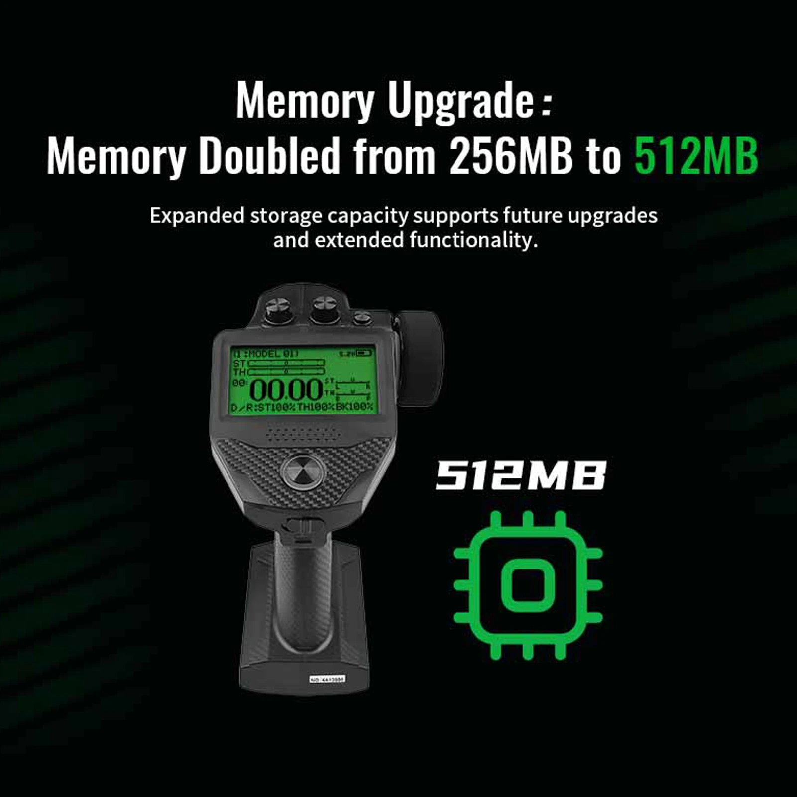 

10CH RC Radio Controller Transmitter and 11CH Receiver Kit, 2.4GHz Remote Controller with LCD Display for RC Cars, Boats