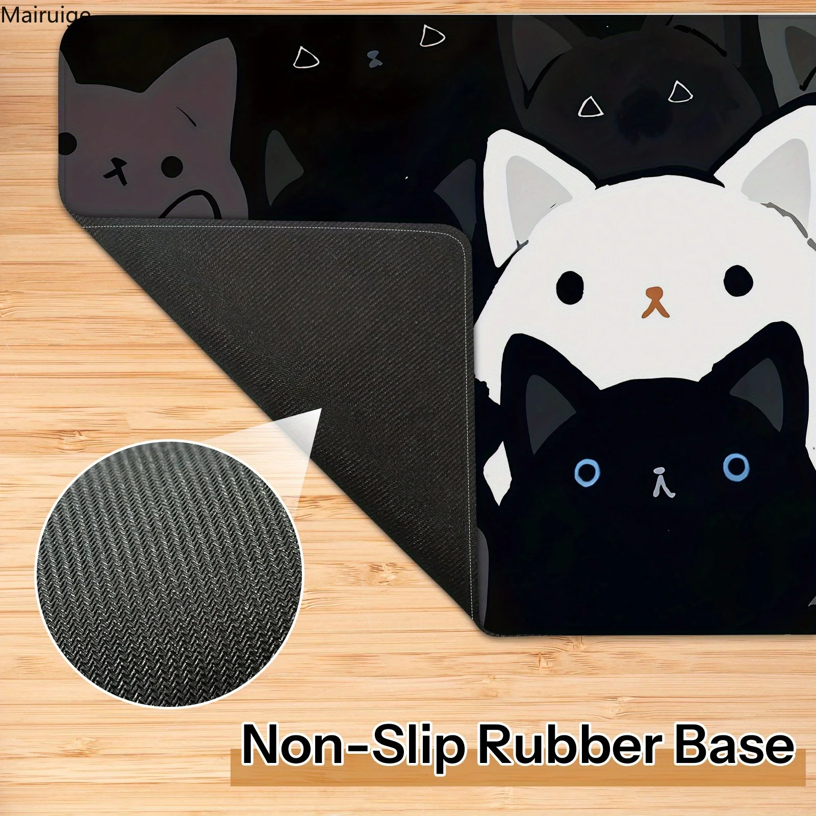 900x400MM Simpatico Mouse Pad Gatto Semplice Creativo Kawaii Grande Tappeto MousePad Accessori Per Computer Tastiera Tappetino Da Scrivania Impermeabile