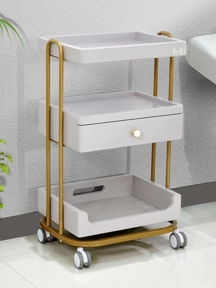 

Hairdresser Rolling Beauty Salon Trolley Manicure Tattoo Storage Salon Trolley Lash Carrello Attrezzi Beauty Furniture KMST