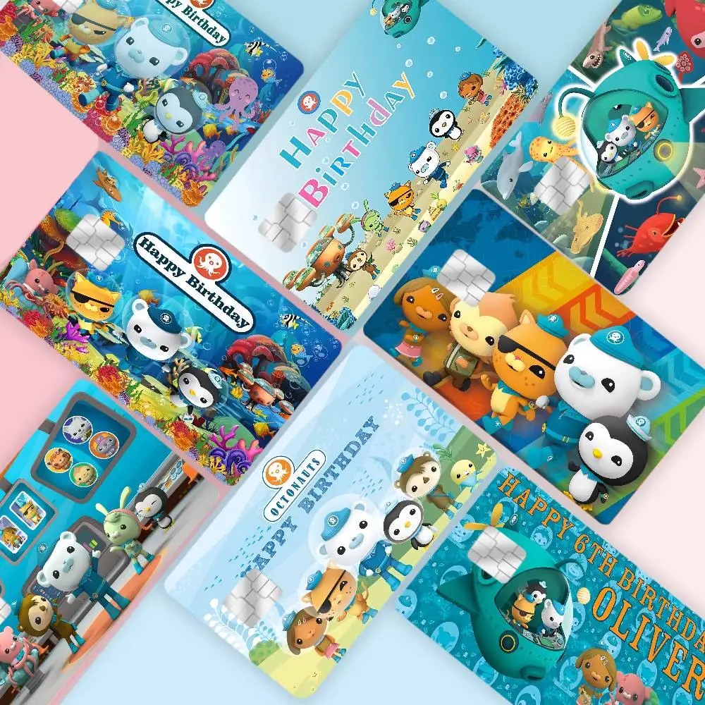 The O-Octonauts Game Film Cover Sticker Case for Small Chip Credit Debit Card Front Side