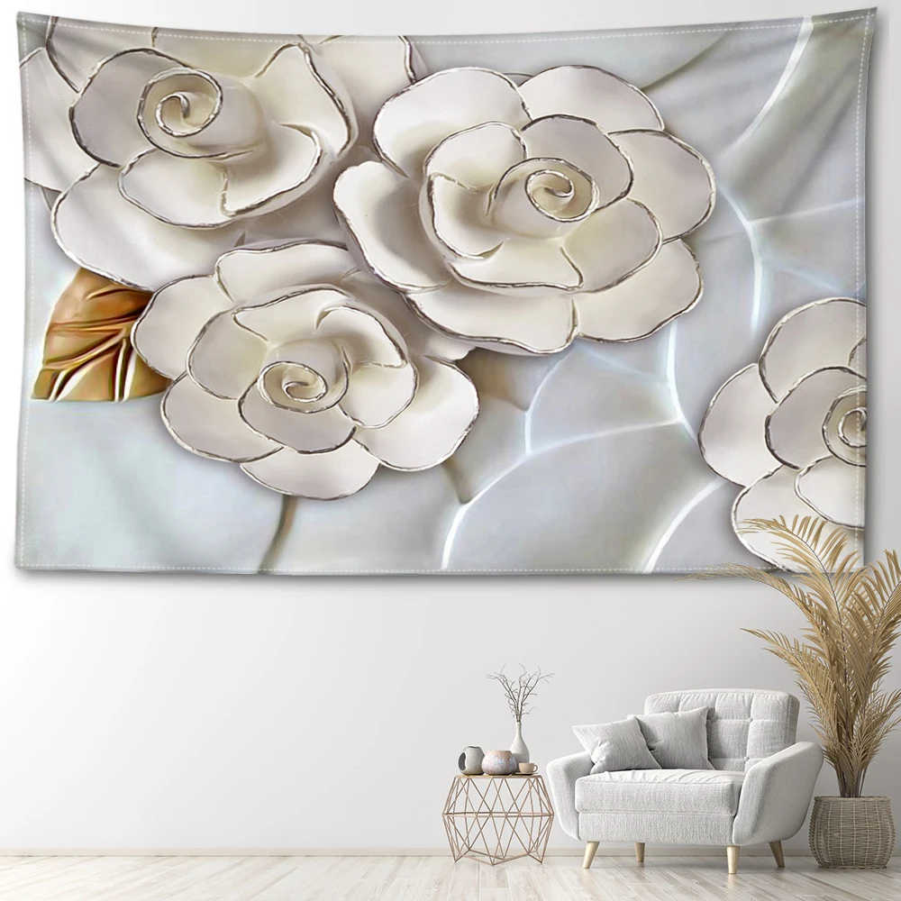 Silver White Floral… - image