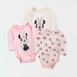 3Pcs Minnie Baby Girl Rompers Summer Baby Girl Clothing Newborn Baby Girls Jumpsuits