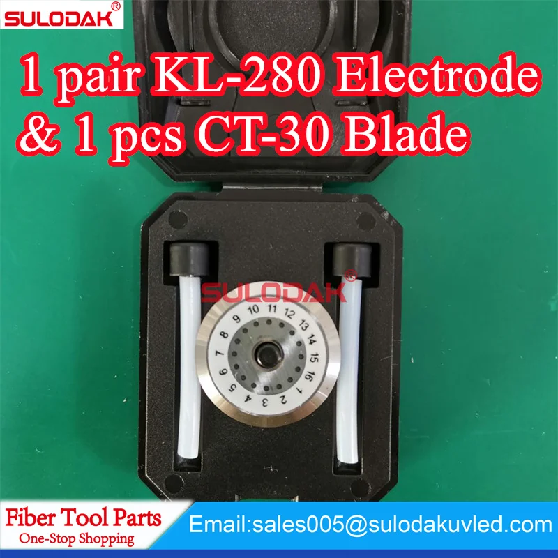 2 in 1 for Jilong KL-280 KL-280G KL-280H KL-300 KL-300T Fusion Splicer Jilong Electrode wiht CT-30 Blade