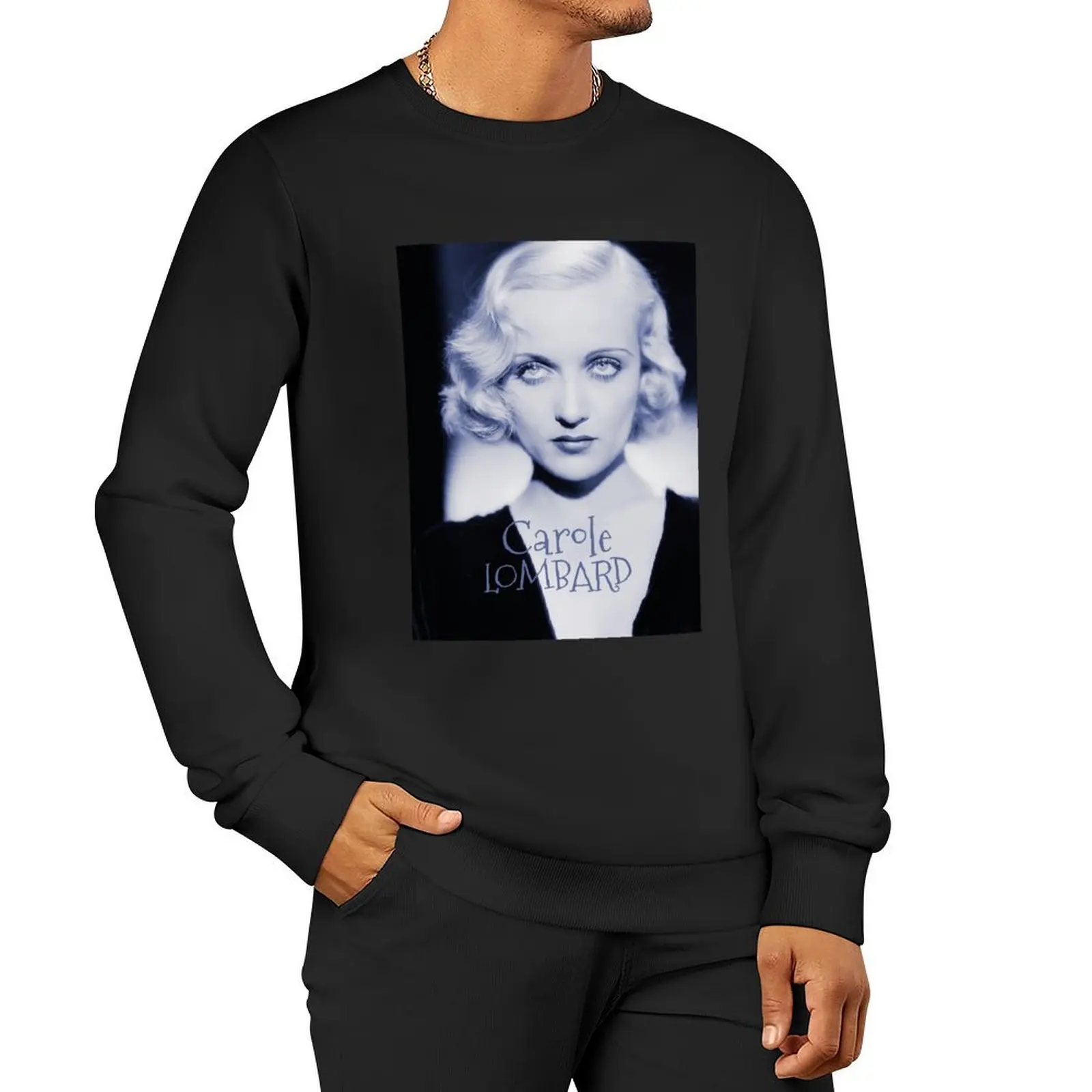 Carole Lombard Pullover Hoodie korean clothes men's sweatshirt