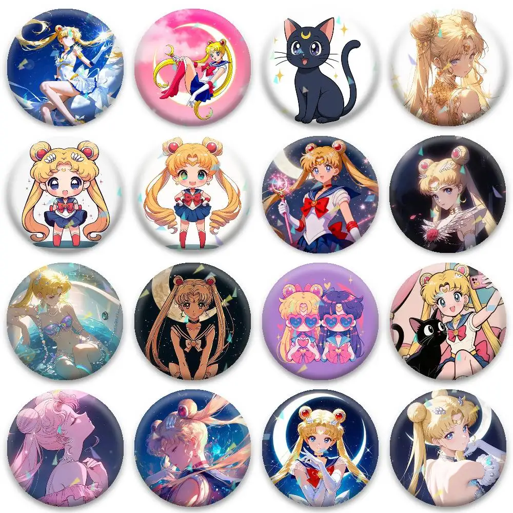 S-Sailor Moon Badges Niche Design Brooch for Backpack Lapel Pins Creative Accessories