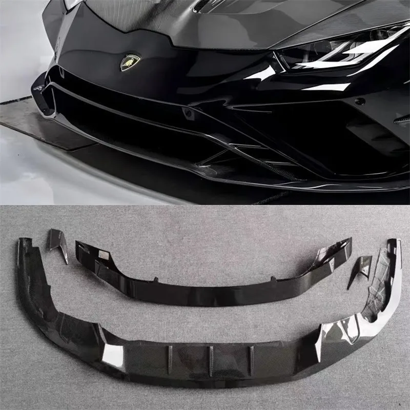 

For Lamborghini Huracan EVO LP610 Real Dry Carbon Fiber Front Lip Front Bumper Lower Lip Spoiler Splitter Accessories Body Kit