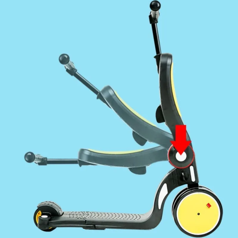 5-in-1 multifunctionele kickboard-scooter 1-3-6 jaar oude kinderen duwscooter buiten verstelbare balans fiets driewieler