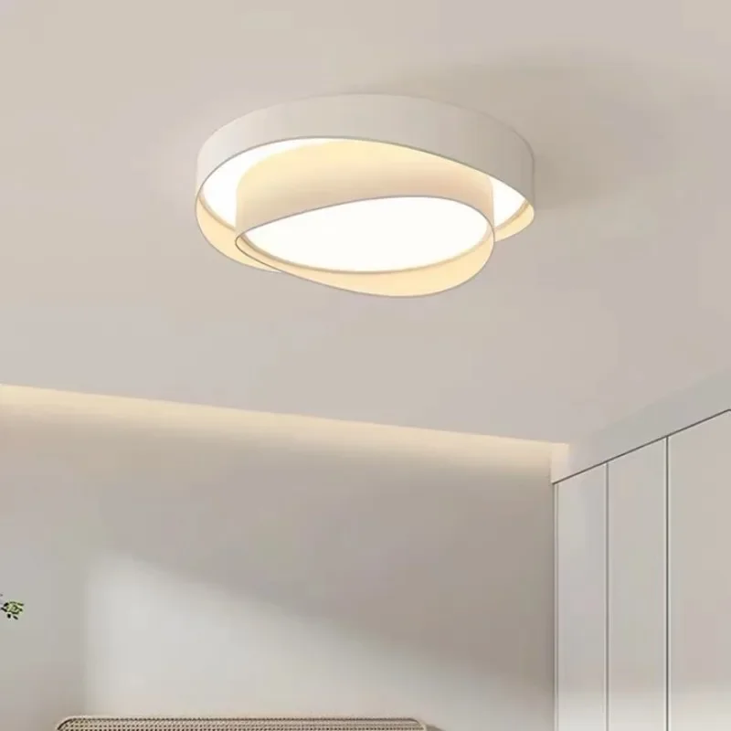 

Modern Pure White Led Ceiling Light Nordic Minimalism Lustre Luminarias Bedroom Ceiling Mounted Lamp New Cream Style Indoor Lamp