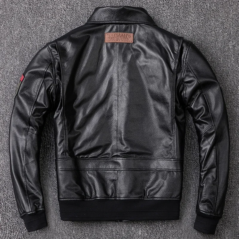 Plus Size 5XL Men’s Biker G1 Air Force Pilot Jacket Genuine Leather Sheepskin Thicken Warm Vintage Classic Coat 4 Plus Size 5XL Men's Biker G1 Air Force Pilot Jacket Genuine Leather Sheepskin Thicken Warm Vintage Classic Coat 4
