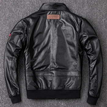 Plus Size 5XL Men's Biker G1 Air Force Pilot Jacket Genuine Leather Sheepskin Thicken Warm Vintage Classic Coat 4 Plus Size 5XL Men's Biker G1 Air Force Pilot Jacket Genuine Leather Sheepskin Thicken Warm Vintage Classic Coat 4