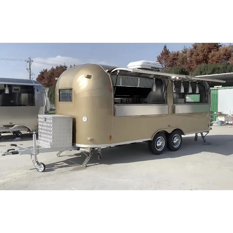 Custom Fully Equipped Fiberglass Hot Dog Concession Food Trailer Coffee Truck with Candy Station Rust Resistant for Sale