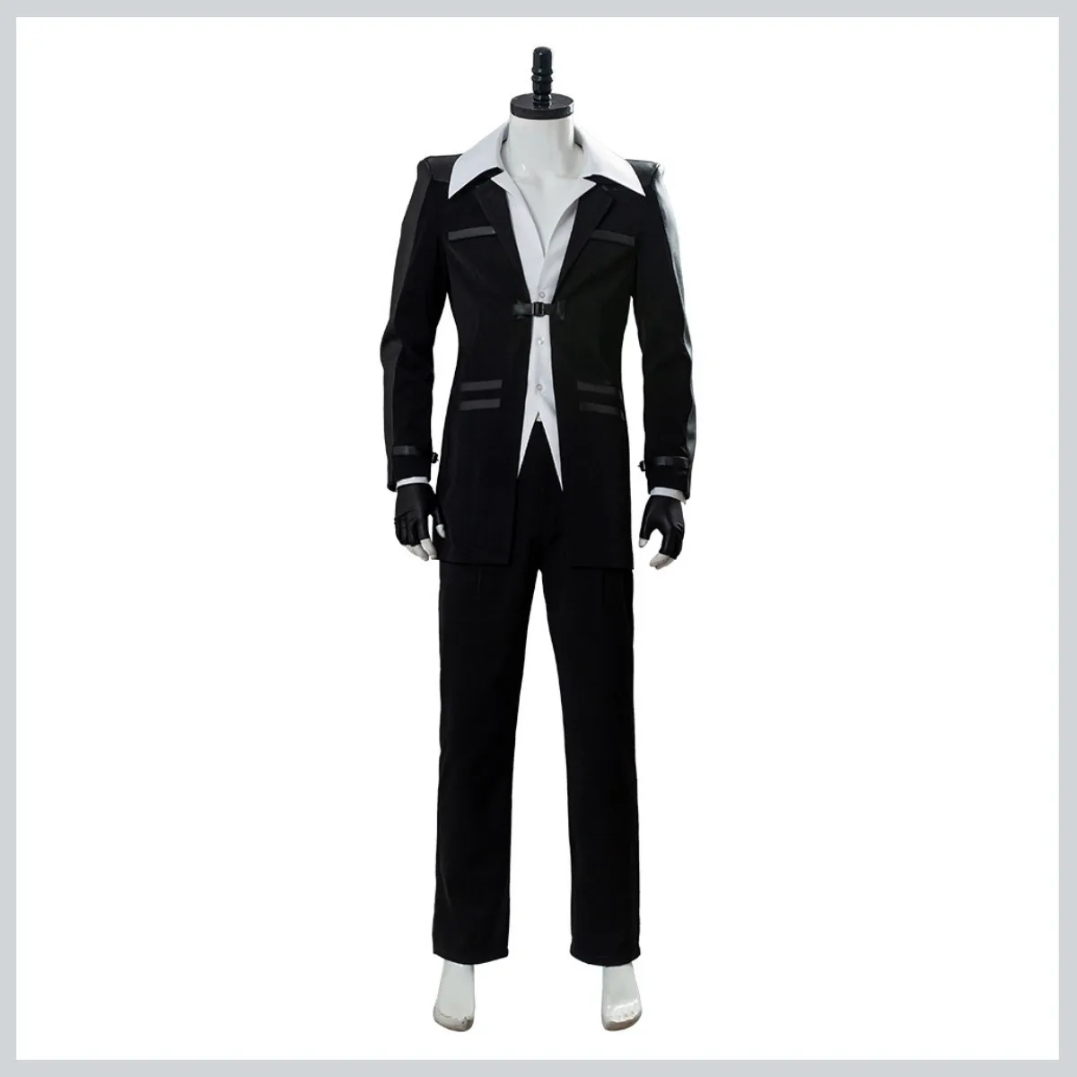 Anime Game Final Fantasy VII:Advent Children Reno Leno Cosplay Costume Wig Black Coat Shirt Uniform Man Carnival Halloween Suit