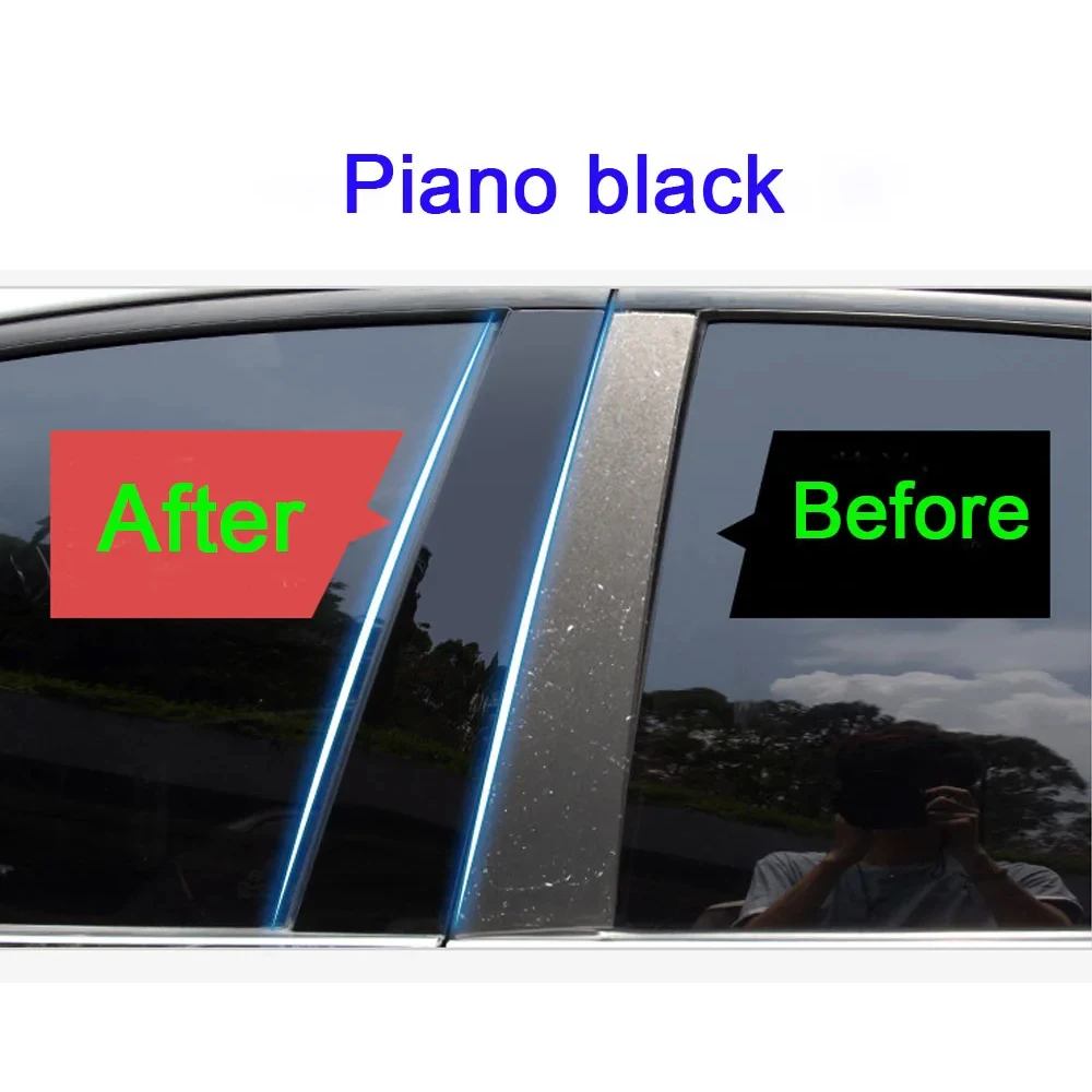 Window Trim Sticker for Mercedes-Benz C-Class W204 180 200 2008~2014 Car PC Material B C Pillar Post Cover Door Decal Accessorie