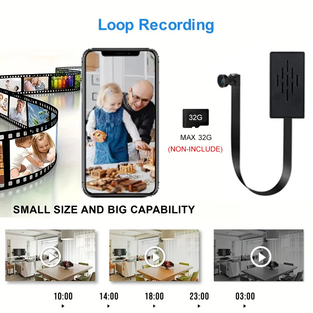 Mini DIY Network Video Camera Real-time Smartphone APP Control Wireless Surveillance Motion Detection Camera With USB reader view 5