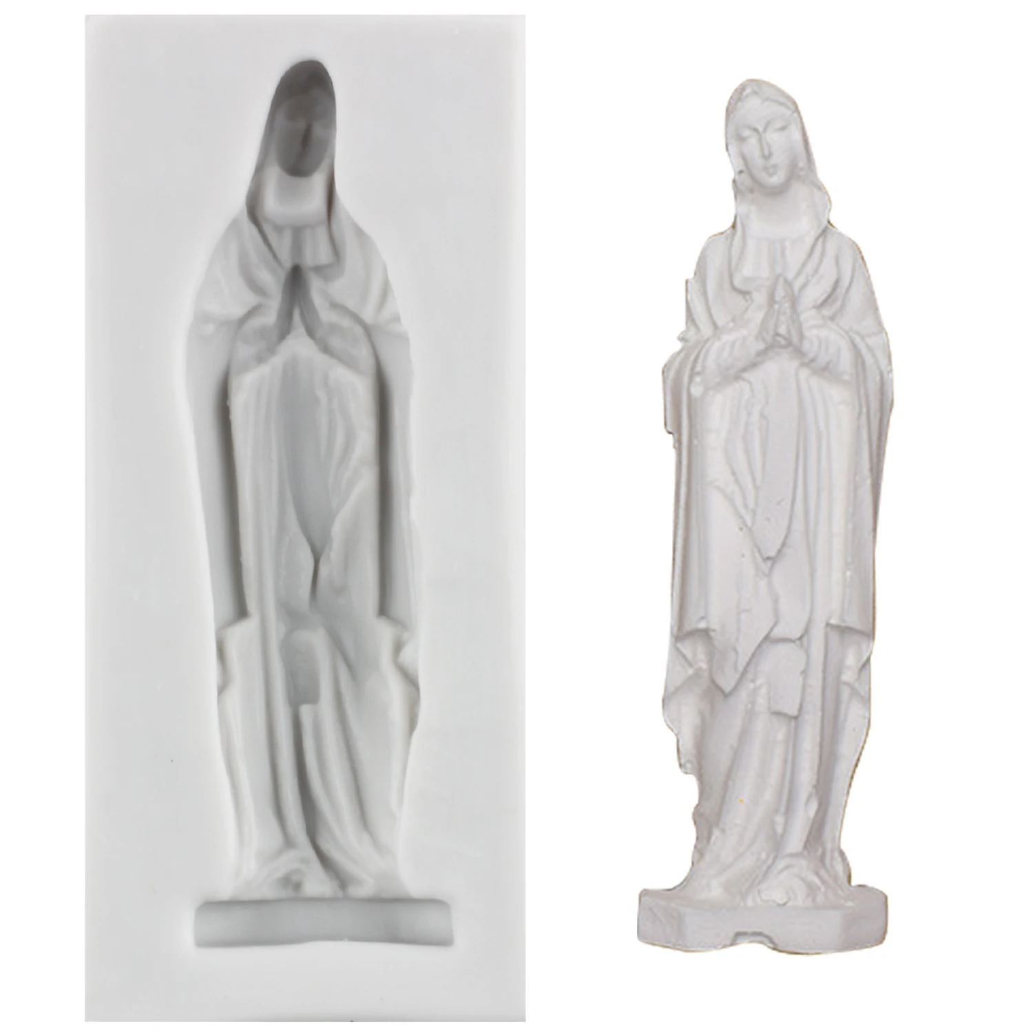 Goddess Girl Prayer 3D Candle Soy Wax Handmade Silicone Mold Fondant Molds Cake Decorating Tools Chocolate Candy Clay Mould