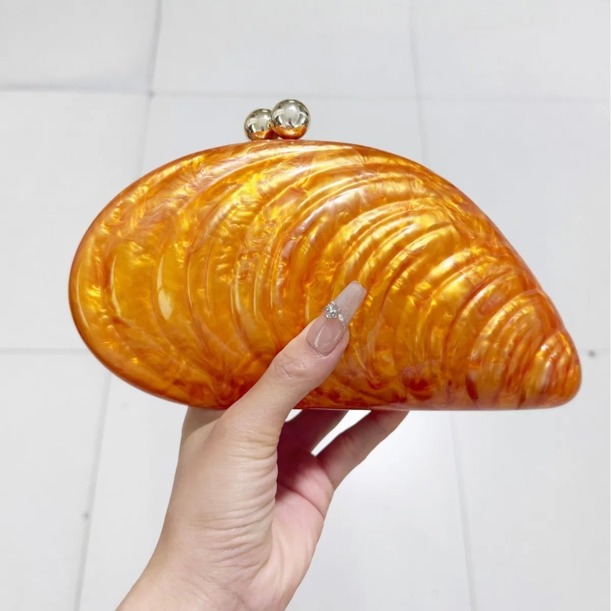 

2026 acrylic women's shell handbag creative styling chain shoulder messenger bag