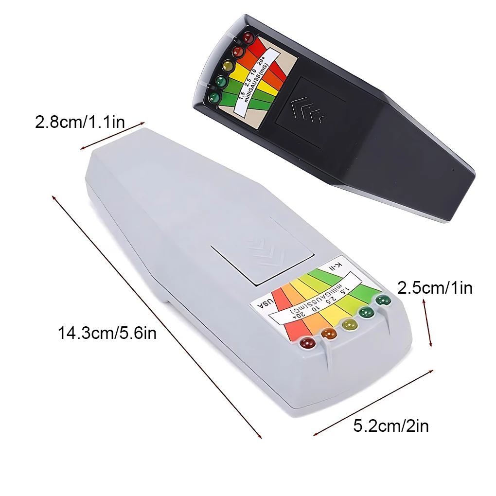 ABS Accurate Results With LED EMF Meter Trustworthy Radiation Detector High Performance Ease black