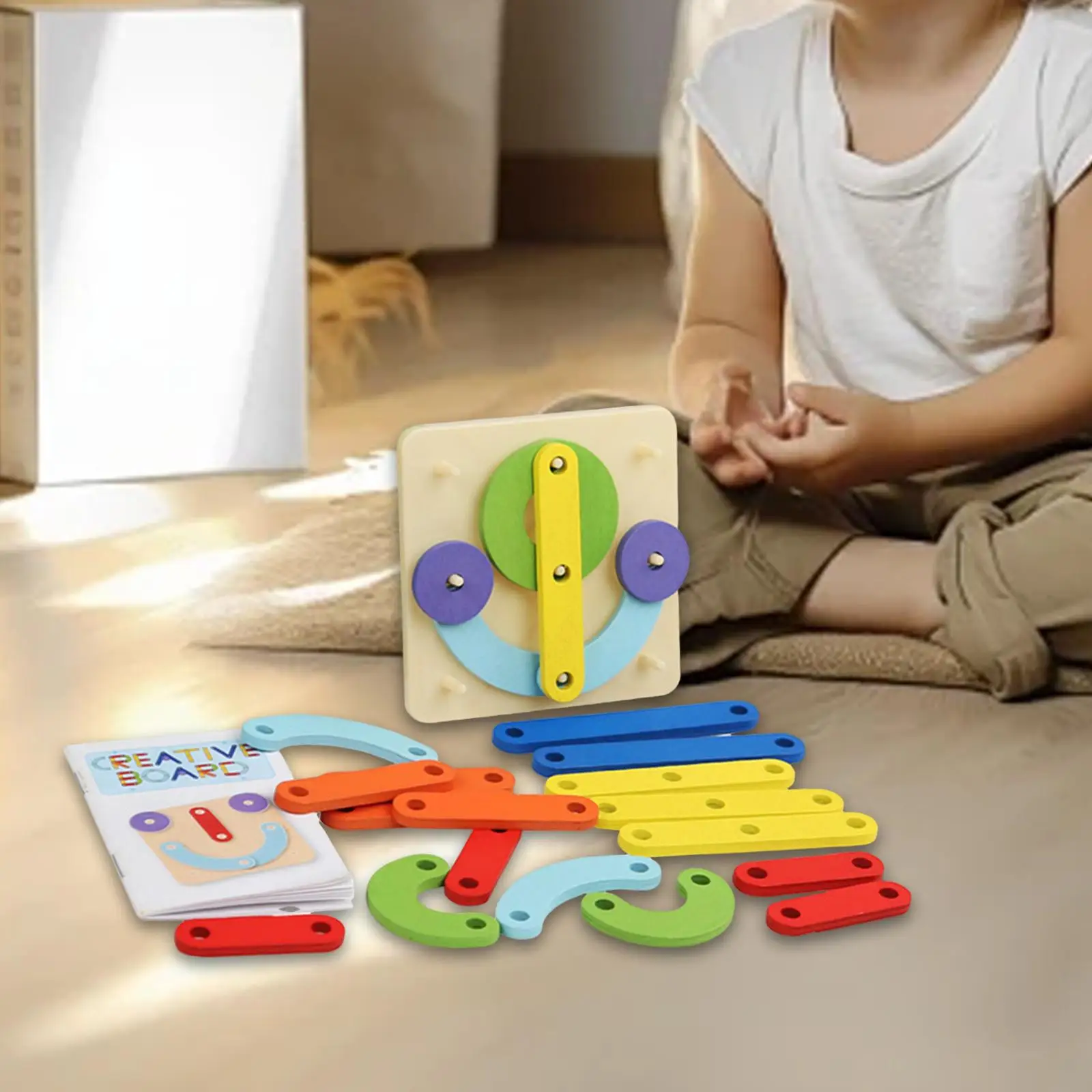 Wooden Stacking Letters Numbers Puzzle Fine Motor Skills Entertainment Activity Board Preschool Learning Educational for Kids