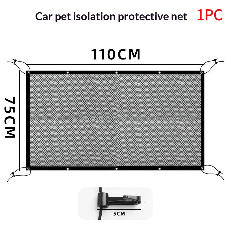 1PC Car Pet Barrier Net Dog Safety Isolation Net For Vehicles Universal Fit Breathable Mesh Pet Travel Barrier For Back Seat.