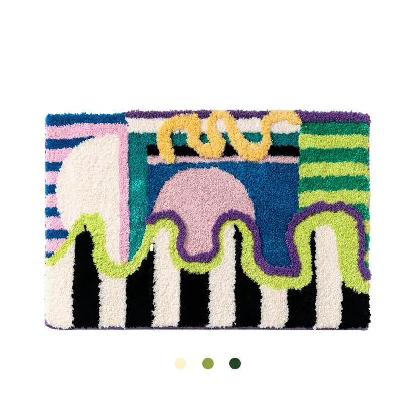 Imitation cashmere bathroom floor mat  absorbent foot mat household quick-drying carpet