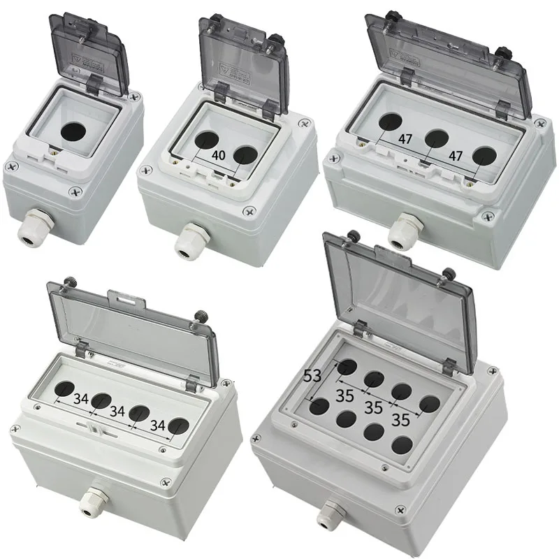 Outdoor waterproof button control box switch box emergency stop start stop box box emergency stop control box self-reset junctio