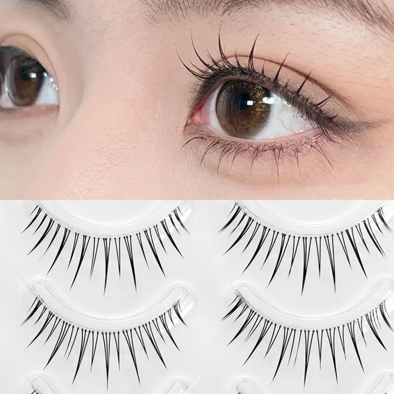 

Manga False Eyelashes Fairy Transparent Terrier Korea 5 Pairs Natural Simulation Eyelashes Reusable Soft Beauty Eye Lashes