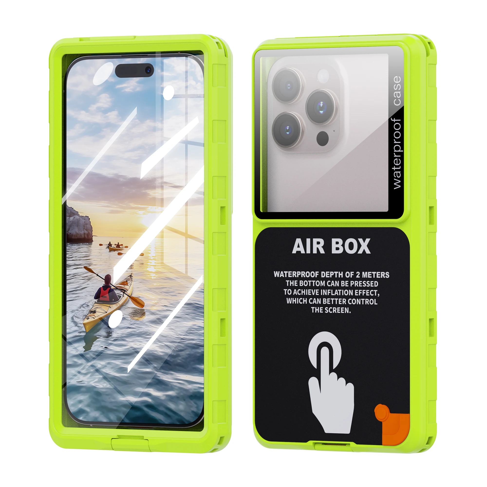 Shellbox waterdichte telefoonhoes voor 6,9' apparaten transparant universeel touchscreen onderwater stof- en valbescherming IP68 nieuw