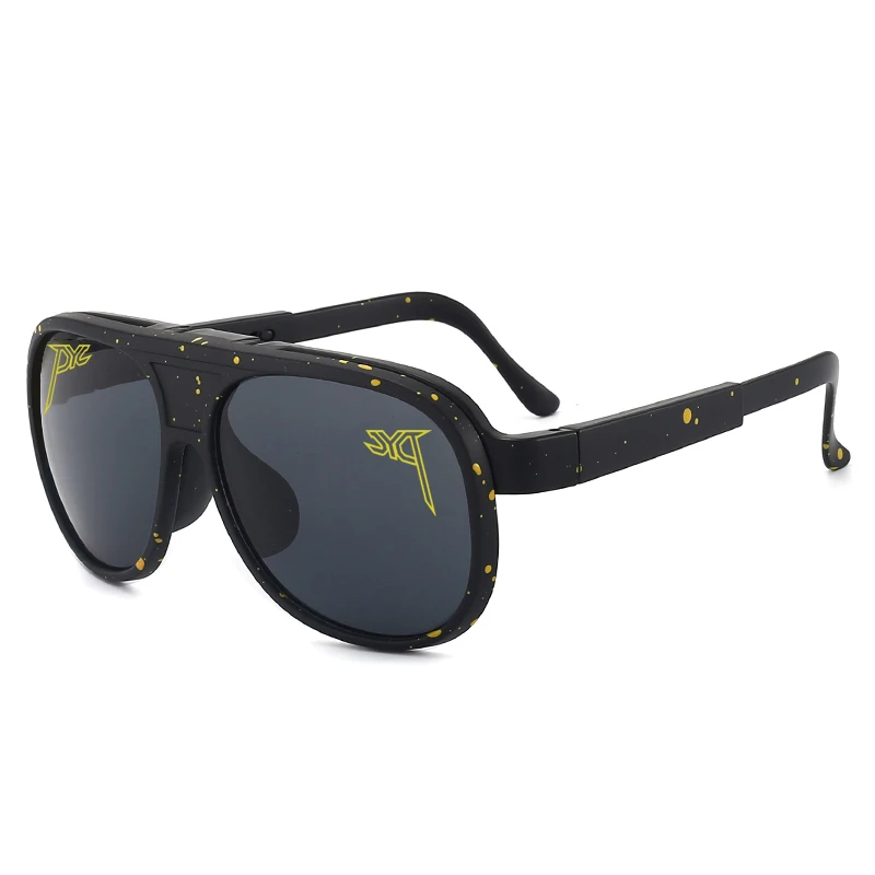 Flip-Up-Punk-Sonnenbrille, Steampunk-Sonnenbrille, PITS OCTAL VIPERS TRABEC, Sport, Wandern, Radfahren, Vintage-Brille, Baseball-Brille – Detail 2