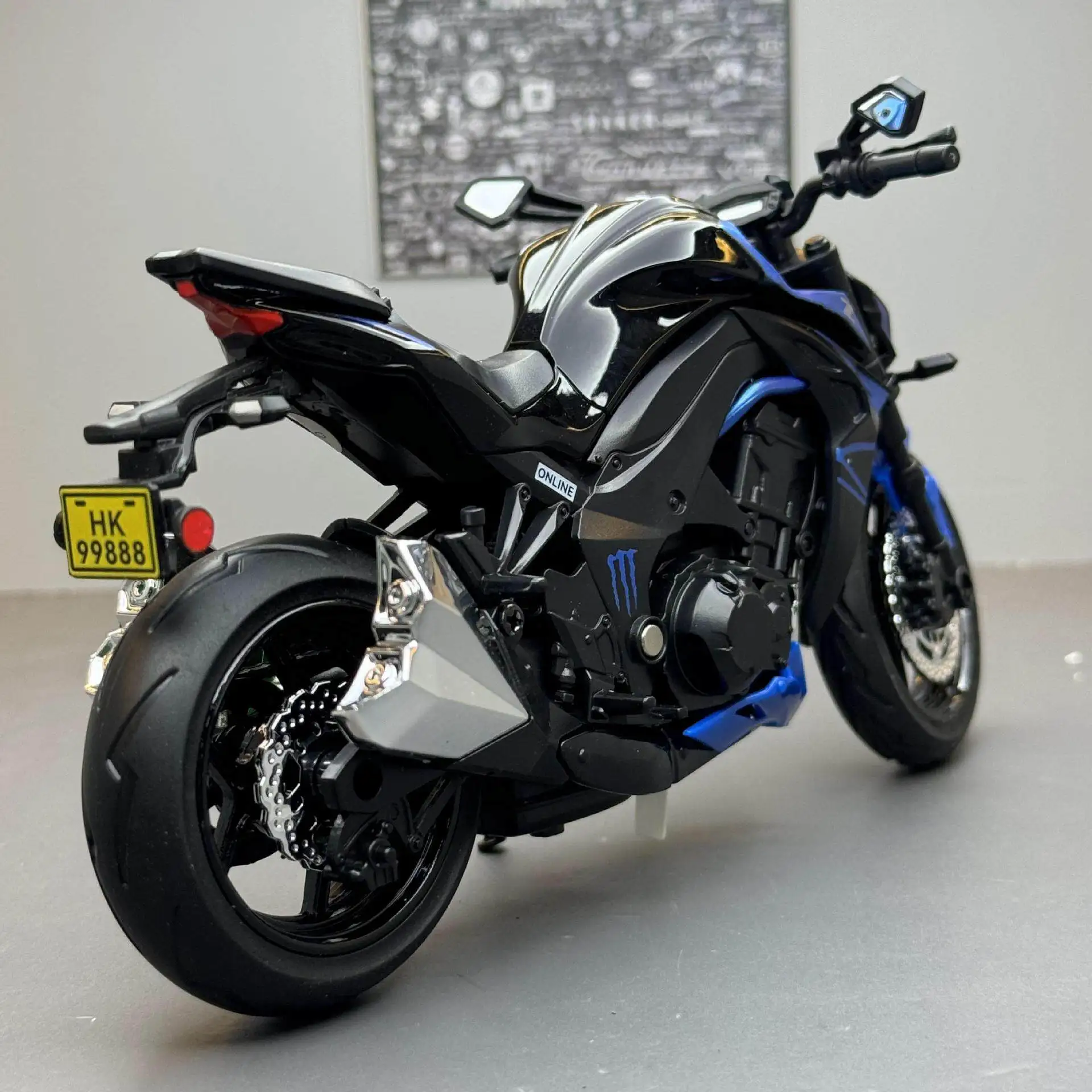 

Модель мотоцикла Z1000 в масштабе 1:12, литая под давлением, со звуком и светом, внедорожный, коллекционная игрушка-модель автомобиля