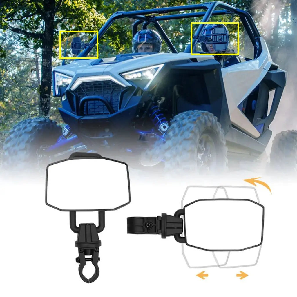 

1.5- 2" UTV Side View Mirrors for Can-Am Maverick X3 Commander for Polaris RZR Ranger for Yamaha for John Deere XUV