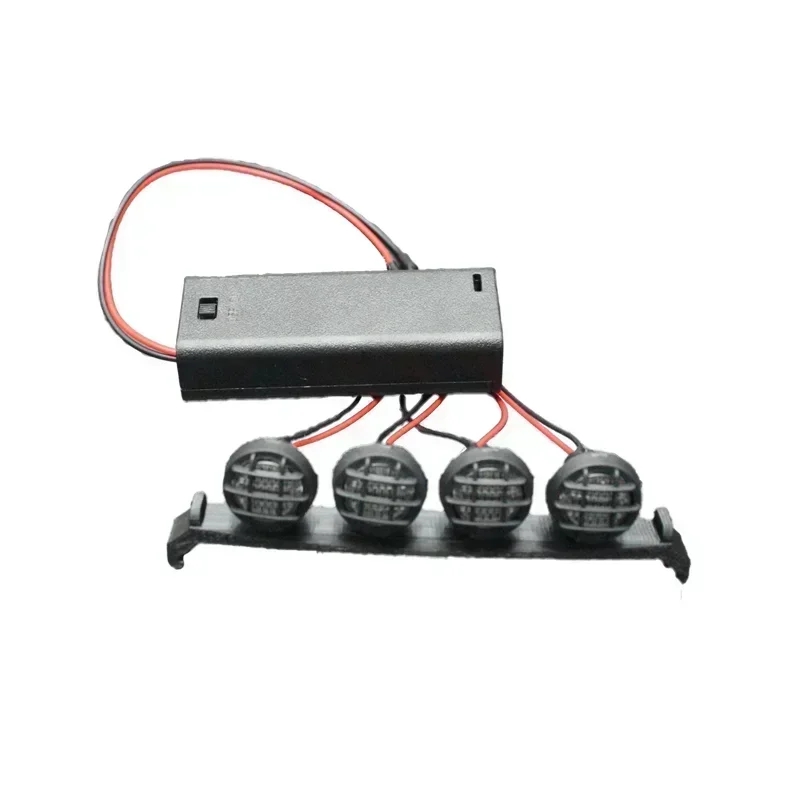 Bandeja de bagagem de rack de teto de metal e luz LED para Xiaomi Suzuki Jimny 1/16 RC Crawler Car Upgrade Parts