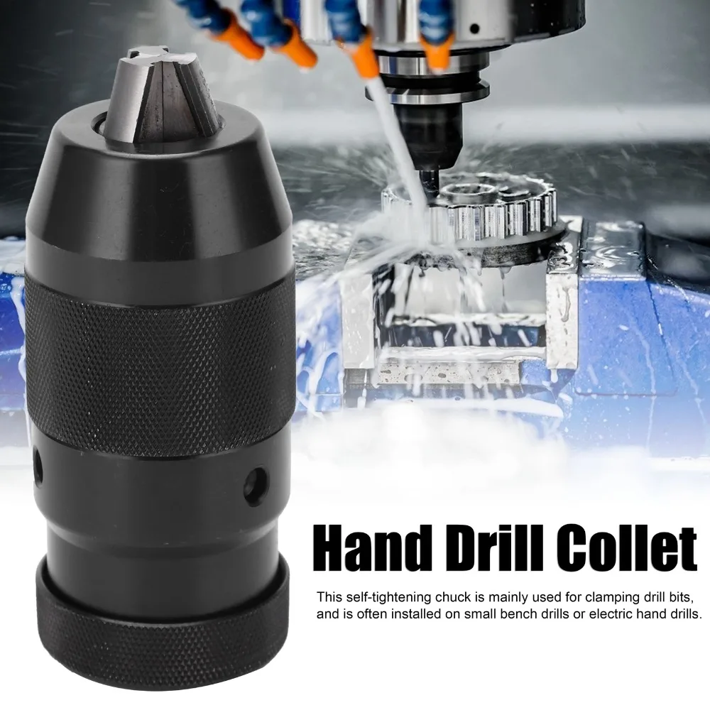 JT3 Mount Self-Tightening Drill Chuck Taper Hole Connection Super Heavy Duty Drill Press Chuck Keyless Mechanism
