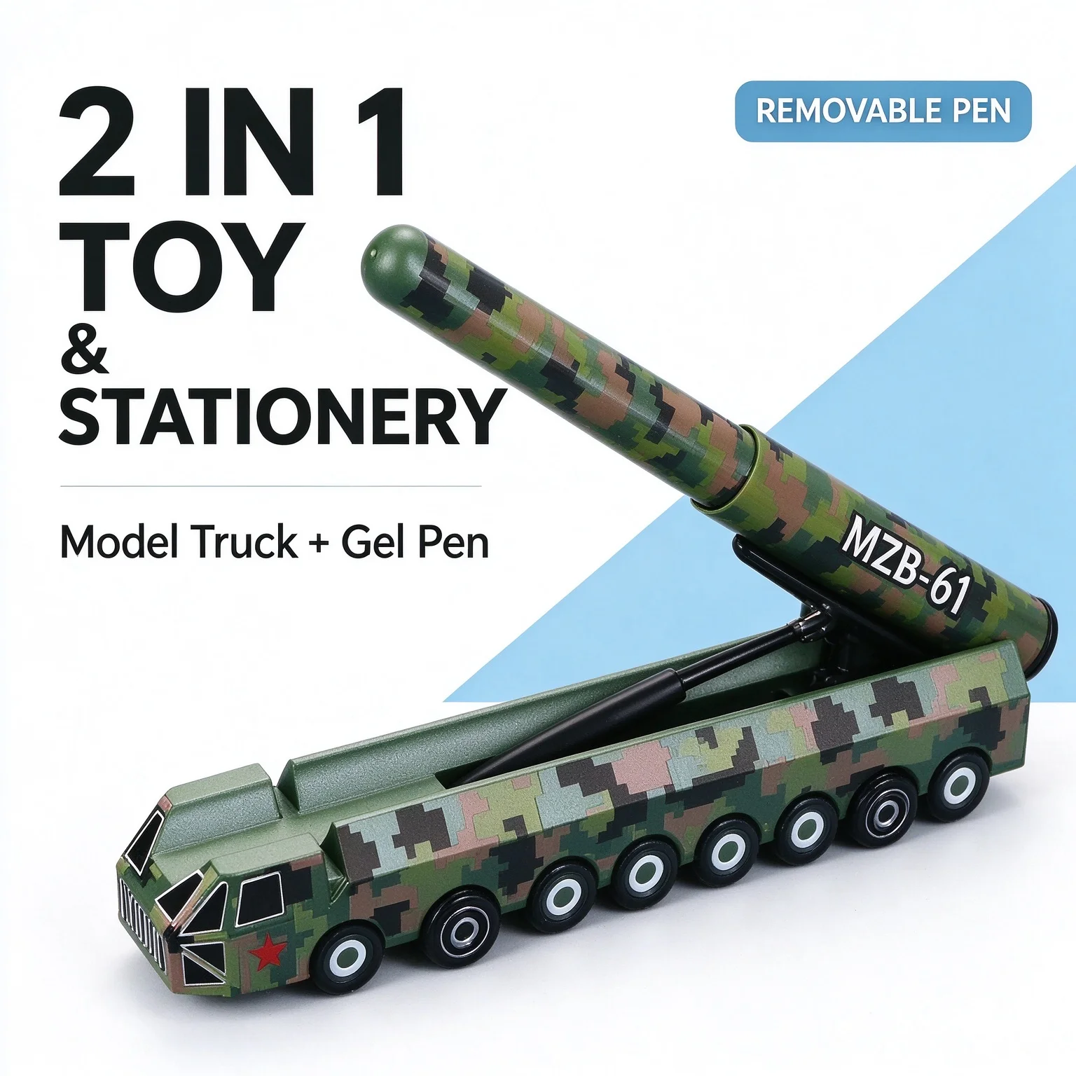 Neuer kreativer Dongfeng 61-Intercontinental-Raketen-Design-Neutralstift, niedlicher Spielzeug-Gelstift, Simulationsmodell, Ständer, Unterschriftenstift – Detail 3