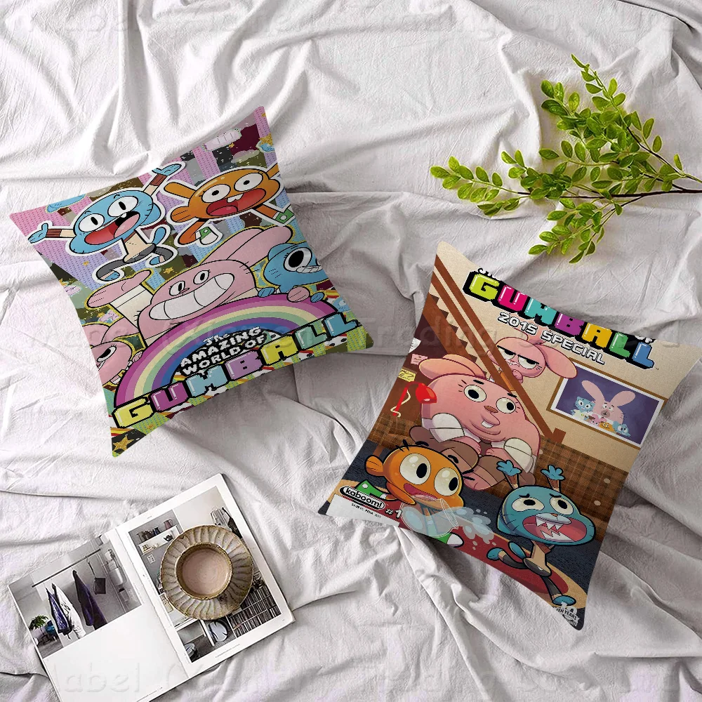 The Amazing Funny W-world Of Gumball Pillow Cushion Cover Pillowcase Living Room Sofa Home Decor Customized