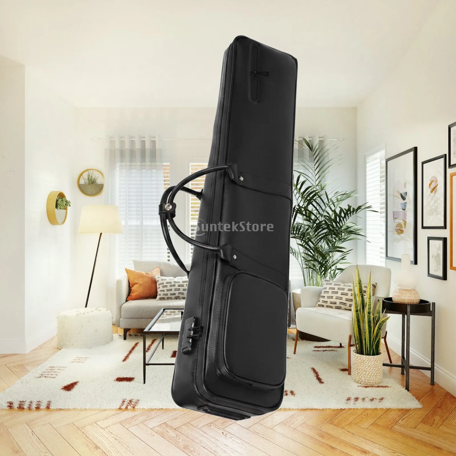 Durable Waterproof Erhu Case with Outer Pocket Carrying Options Instrument Bag for Lessons and Performance