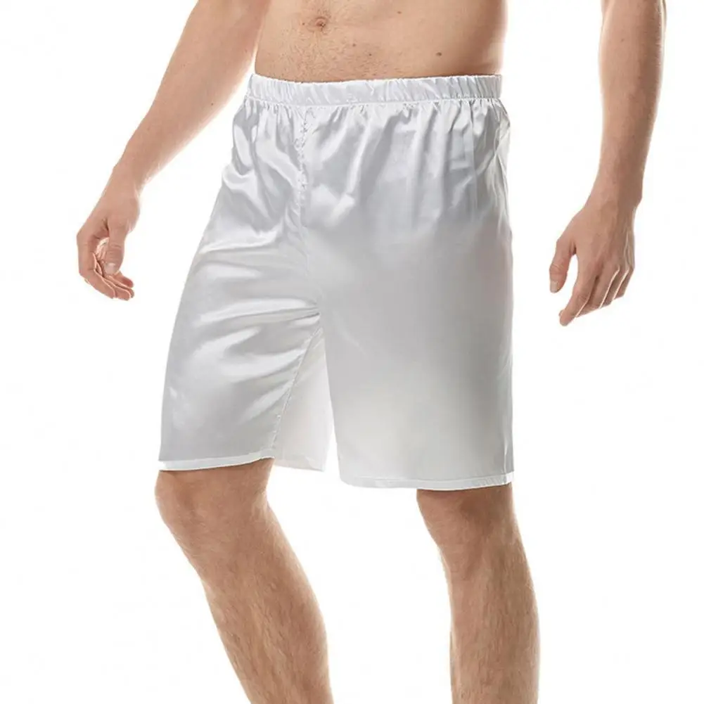 Seide Pyjama Hose Mann nach Hause Seide Satin Pyjama Shorts Schlaf hosen lässig einfarbig Nachtwäsche Nachtwäsche halbe Hose Hose