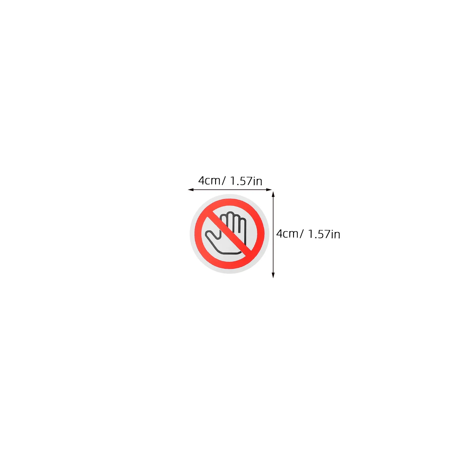 Picture 4: 20Pcs Safety Warning Labels Do Not Touch Stickers Round Vinyl Adhesive Decals High Visibility Warning Signs for Machinery