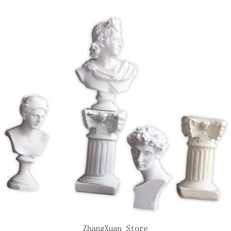 Griechische Mythologie-Figuren, griechische Büstenskulpturen, griechische Mythologie-Figuren, Dekorationen, 3XUF – Detail 3