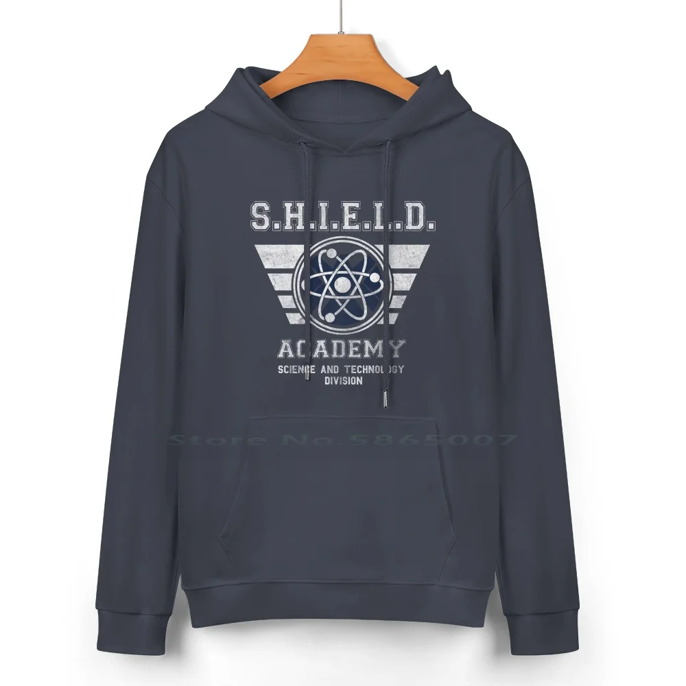 Shield Academy Pure Cotton Hoodie Sweater 24 Colors College University Shield Coulson 100% Cotton Hooded Sweatshirt For Women