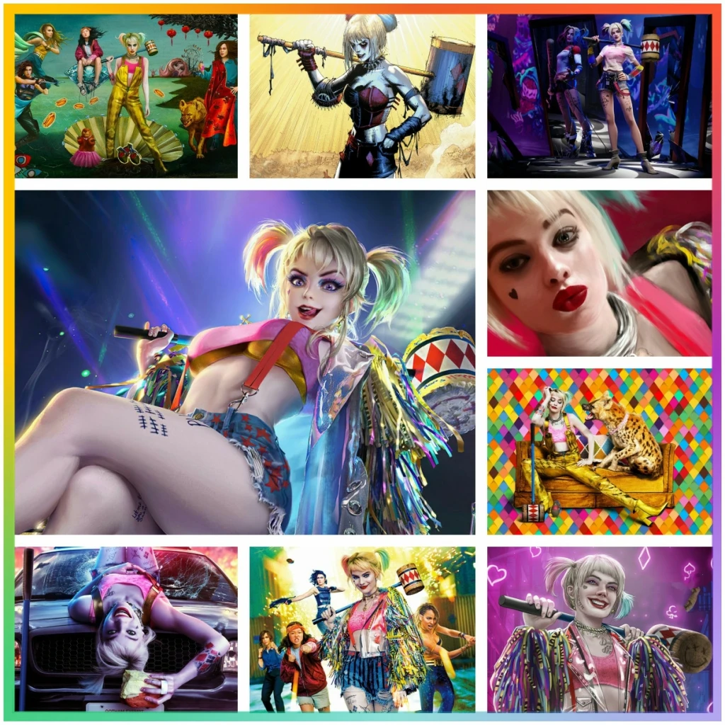 

Harley Quinn Joker Girl Dc фильм алмазная живопись мозаика Рисование вышивка 5D DIY искусство Вышивка крестиком домашний декор Новинка 2024